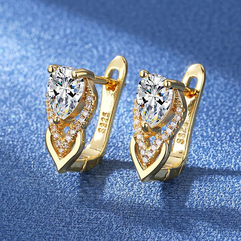 2026 Jewelry, Zircon British Buckle Jewelry, Fashion Silver Ear Buckle Jewelry.