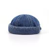 Washed Denim Melon Hat Trendy Brand Men's and Women's Retro Street Hip-hop Sailor Landlord Hat