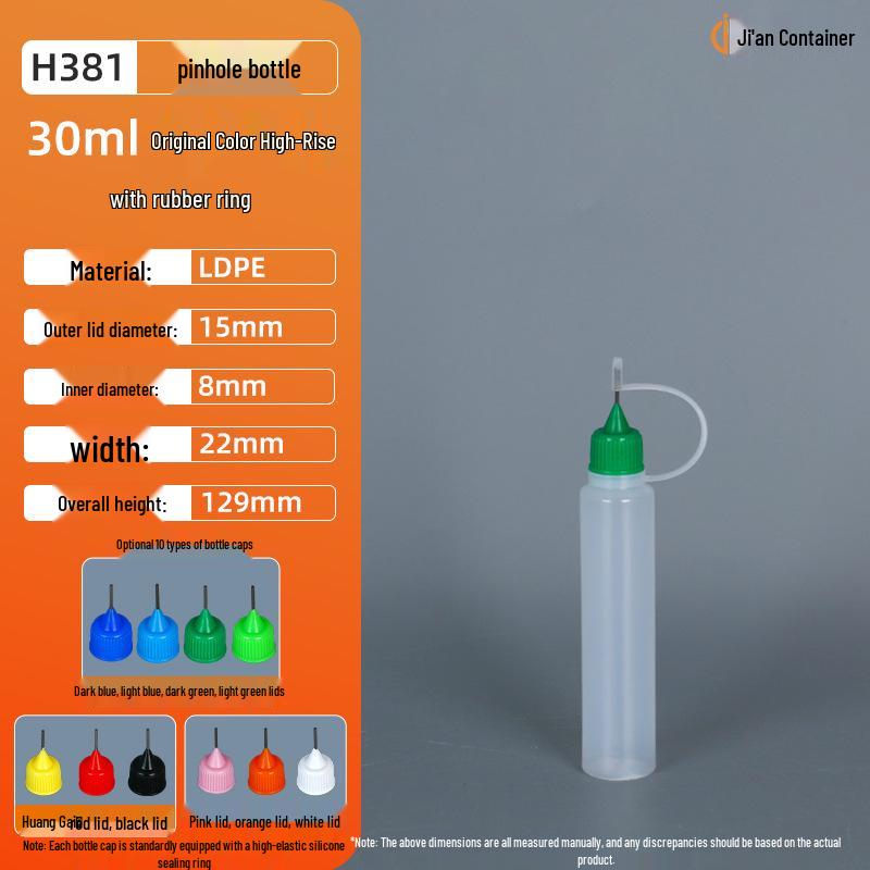 Translucent LDPE Pinhole Oil Bottle 5ml-120ml for Nail Art Glue