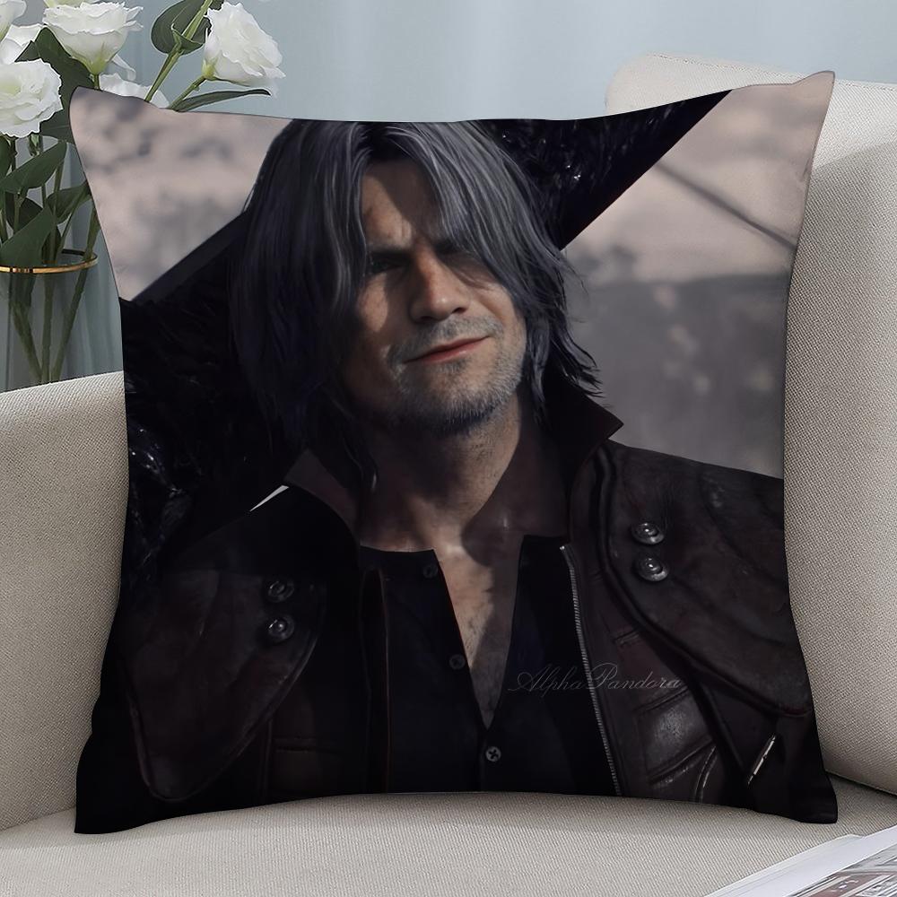 

The D-Devil M-May Cry Pillow Case Short Plush Pillow Covers Sofa Decorative Gift Home Double-sided Printing Cushion Cover 12x12Inch