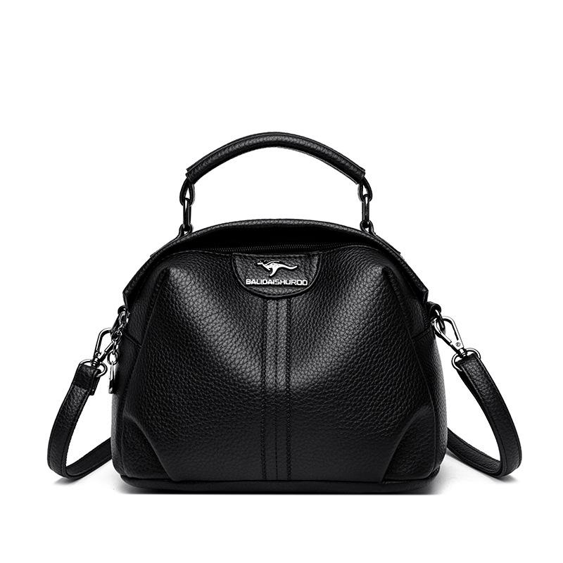 

Middle-aged Women Middle-aged and Elderly Women Shoulder Bag, Crossbody Bag Soft Leather Women s Single Small Bag чорний