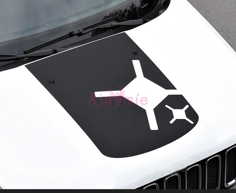 For Jeep Renegade 2016 2017 2018 Carbon Fiber Color Car Hood Film Star Car Sticker Protector Styling Accessories ALV1