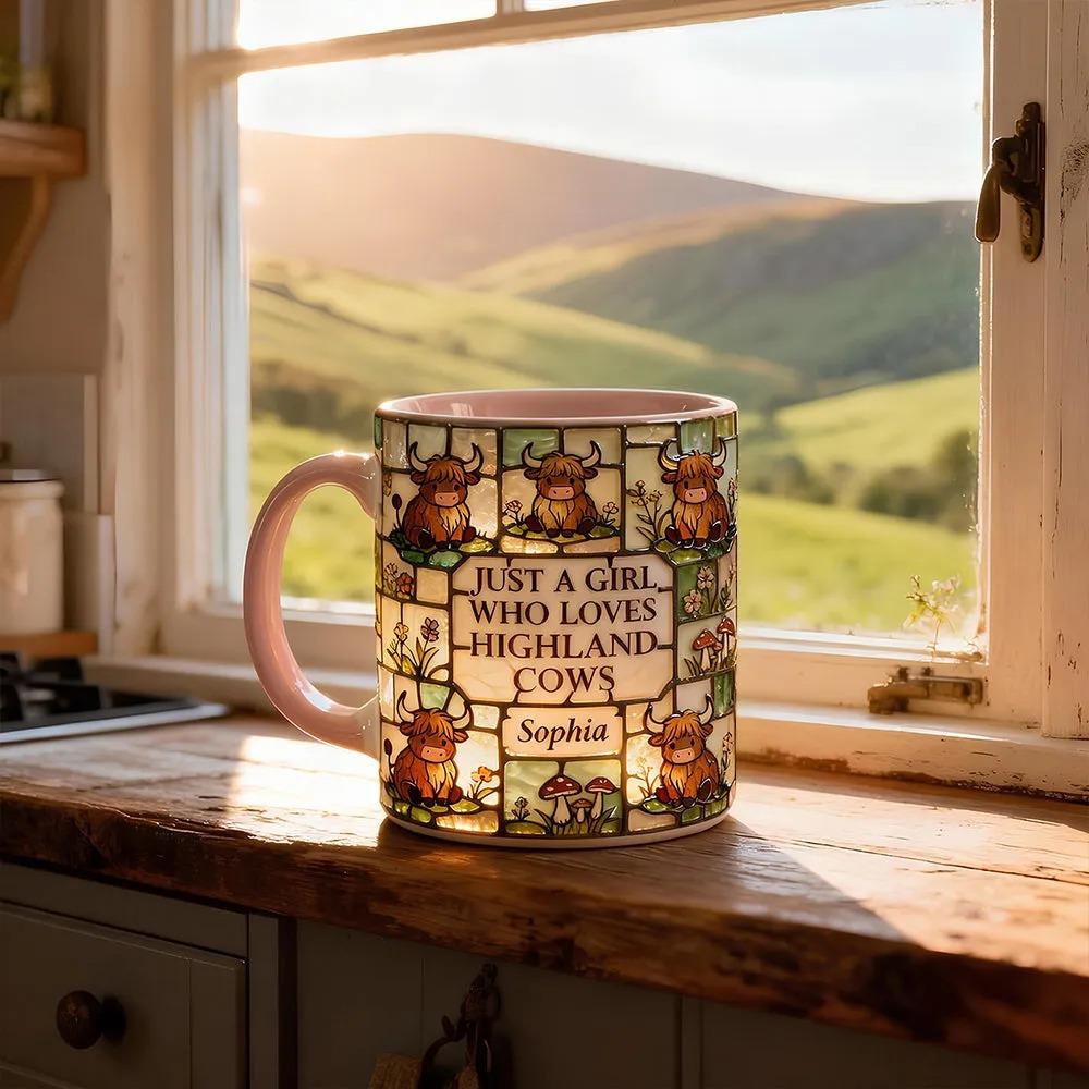 Creative Highland Cow Mug, Coffee Mug, Ceramic Mug, Good-looking, Office and Home Use, Gift, Ornament
