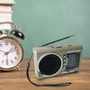 Portable FM Radio Multi Band USB Card Slot Rechargeable Vintage Retro Radio for Elderly Gold