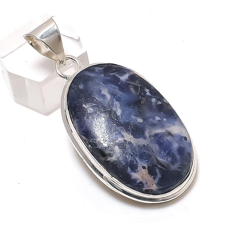 

Sodalite Gemstone 925 Sterling Silver Jewelry Pendant 2.13