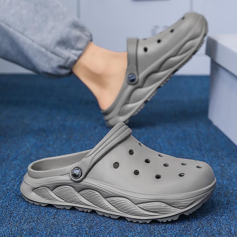 Men EVA Clog Sandals Water Friendly EVA Body, Thick Sole, Easy Slip On Structure, Non Slip Outdoor Casual Footwear for Summer