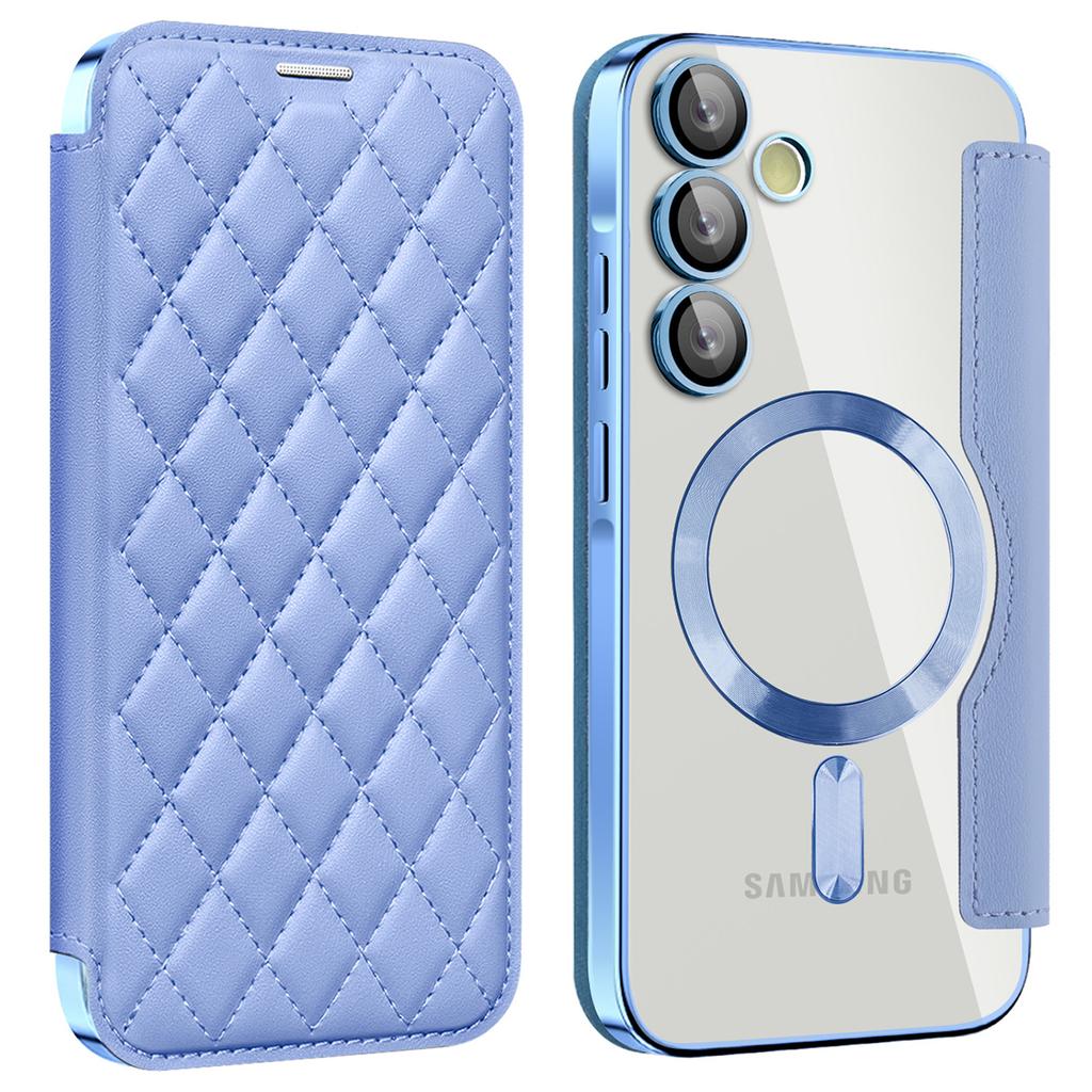 For Samsung Galaxy A55 5G Magnetic Case RFID Blocking Card Holder Leather Phone Cover