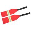 2PCS Kayak Travel Warning Flag Oxford Fabric Collapsible Kayak Warning Red Safety Flag for Kayak