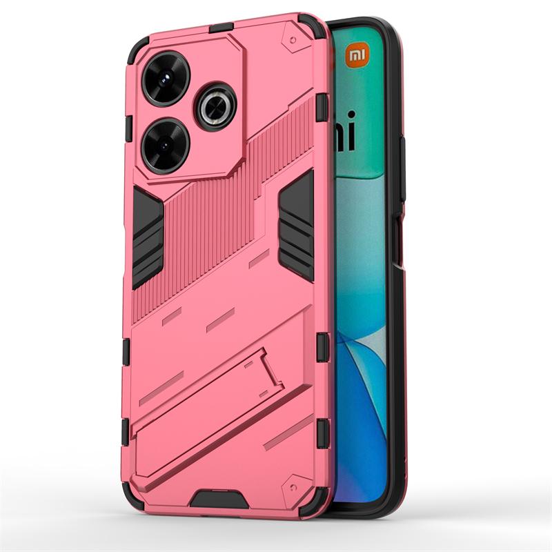 Phone Holder Case For Xiaomi Poco M6 4G Case Bumper Anti-knock Armor Full Back Cover For Poco M6 Case For Poco M6 4G 6.79 inch