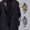 Drop Oil Shawl Buckle Metal Suit Brooch Animal Brooches Pins Tiger Brooch Tiger Pendant Men Brooch