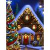 Diamantmaleri Kunst Full Drill Juletrehus Diamantmaleri Håndlaget Snøhvit Day Diy Diamant Mosaikkmaleri Hjemdekorasjon Julegave