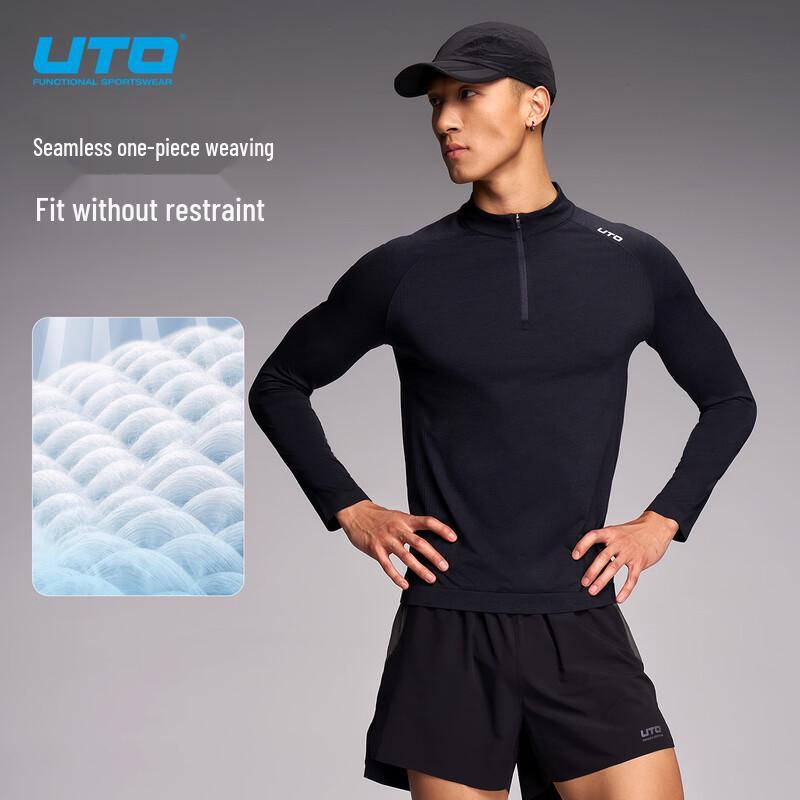 UTO Half-Zip Long Sleeve Quick-Dry T-Shirt XL