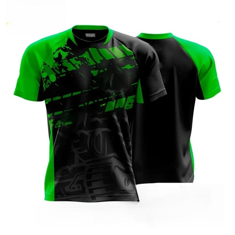 Футболка для активного отдыха, бега, альпинизма, повседневная, с круглым вырезом, дышащая, быстросохнущий материал, 3D-принт, короткий рукав, мужские футболки 4XL