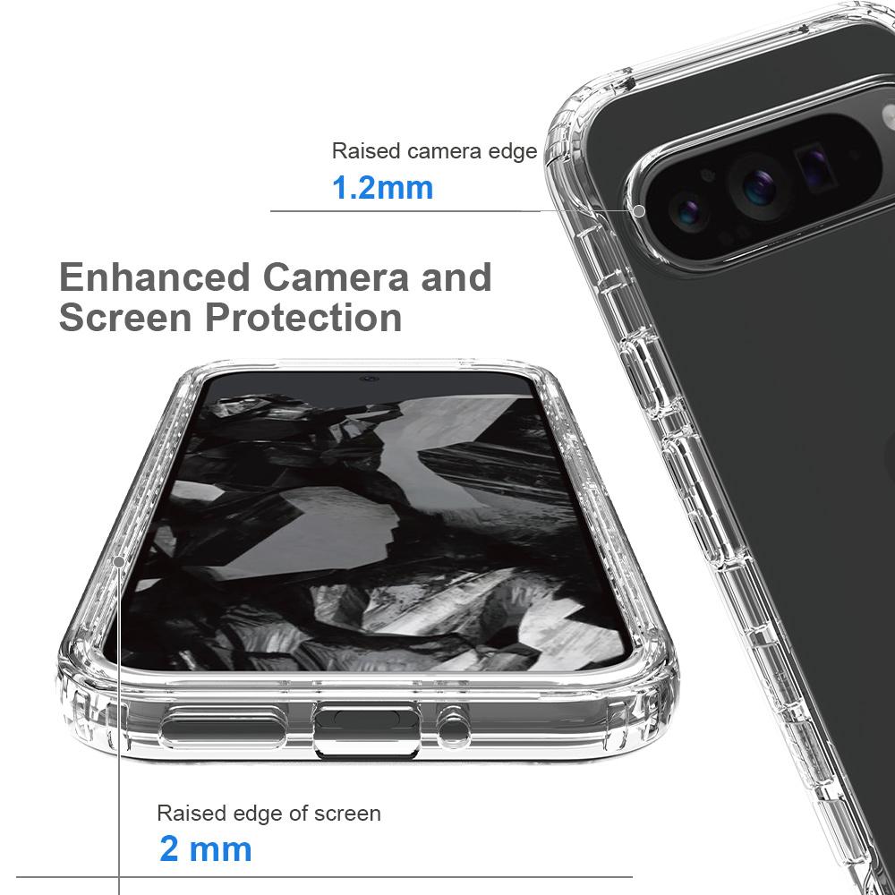 Für Google Pixel 9 Pro XL Hülle Stoßfestes TPU+PC Hybrid Handyhülle