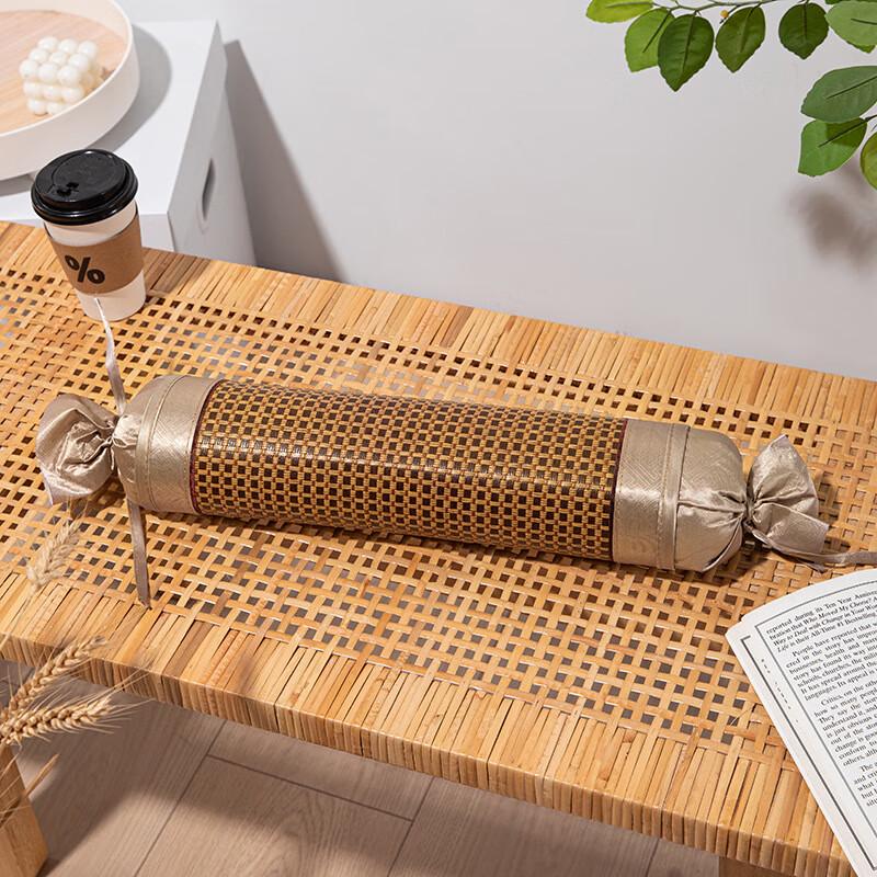 OLOMM Summer Cool Cylindrical Rattan Pillow