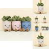 Adorable Plush Succulent Keychain Soft Toy Potted Plant Doll With Tulip Design