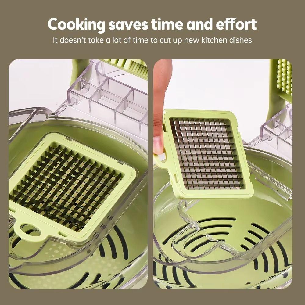 with Drain Basket Vegetable Chopper Stainless Steel Kitchen Slicer Food Grater for Onion