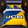 JCB Print 3Pcs Bedding Set Duvet Cover With Two Pillowcases Soft Bed Linen For Household Bedroom