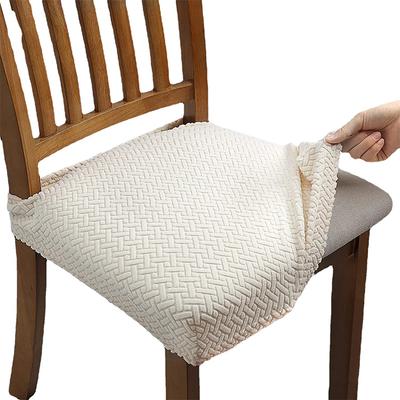 Fundas elásticas de jacquard para asiento de silla de comedor, extraíbles, lavables y antipolvo. Protector de cojín para silla.