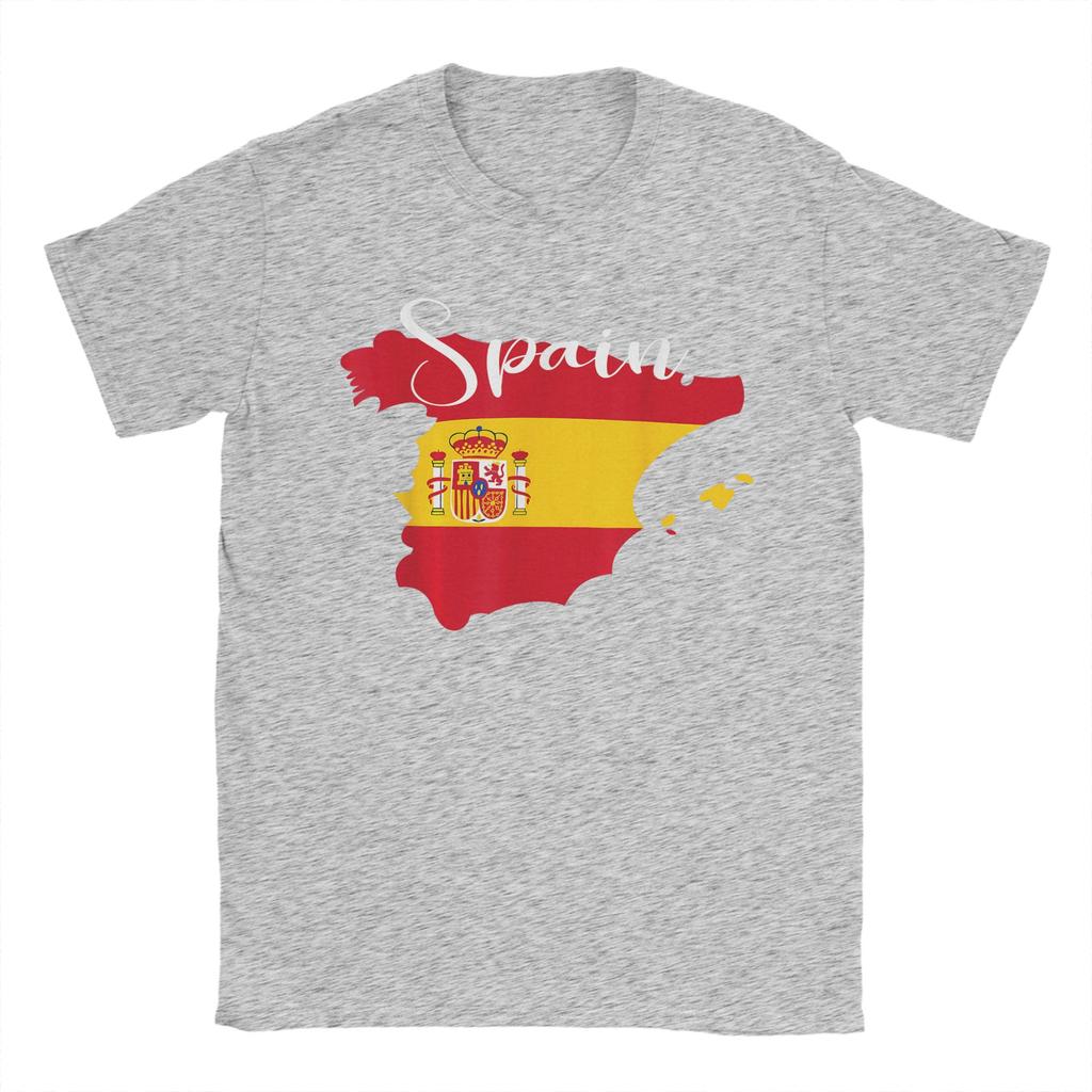 Spanish Flag T Shirt Summer Cotton T Shirts For Mens Trending Casual Tshirt Short Sleeve Awesome Tees
