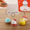 Star-shaped Metal Display Stand Animal Shaped Resin Note Holder, Cute Desk Memo Photo Clip Stand, Blue Dumpling Figure Creative Office Desktop Decor,