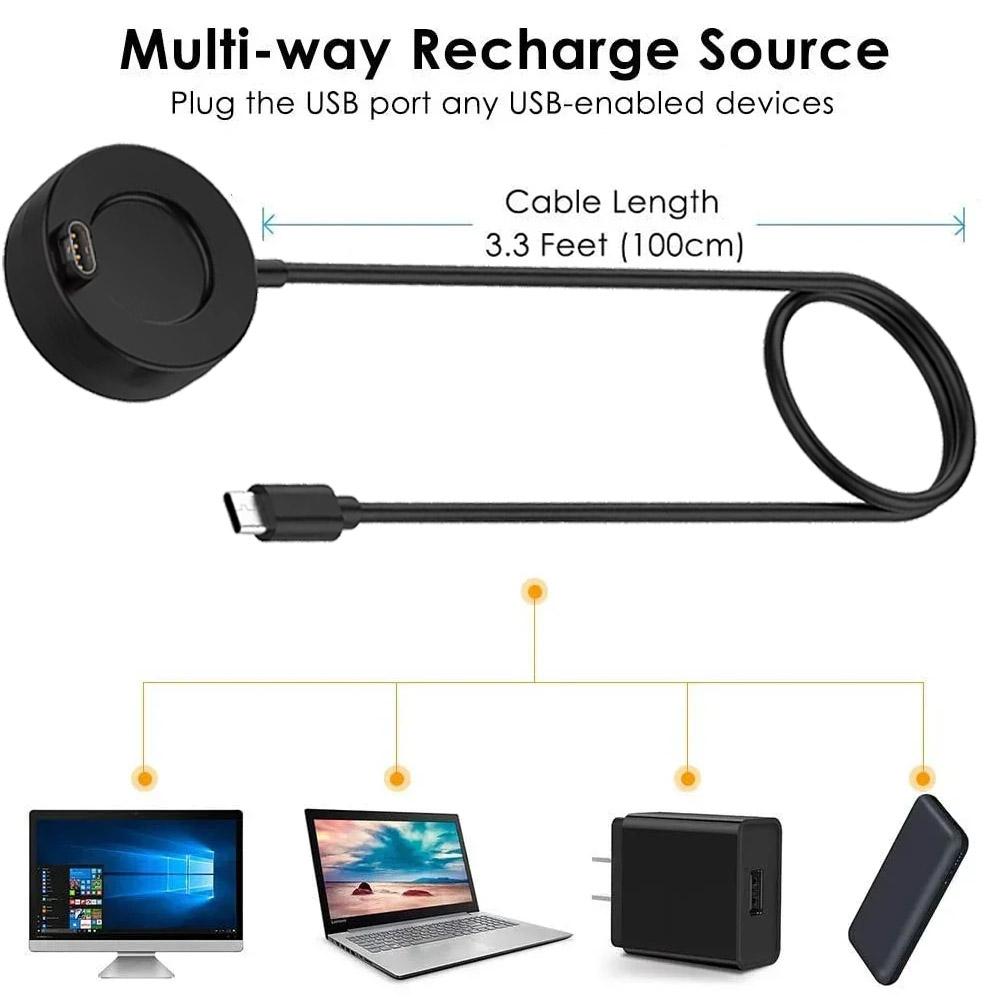 2025 Charger Cable For Garmin Fenix 5 5S 5X 6 6S 6X 6Pro 7 7X Plus 8/Venu 2 2S Sq/Vivoactive 3 4 Charger Dock Stand Station