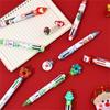 10Pcs Christmas Multicolored Pen 6 Color-in-1 Writing Pens Retractable Colored Ballpoint Pen for Color Coding Journaling