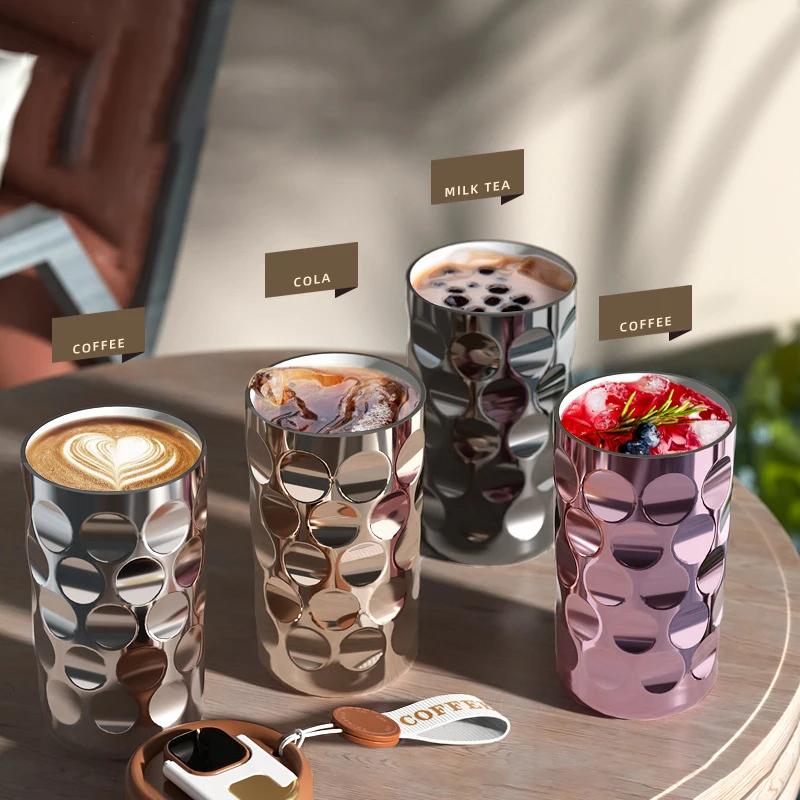 410 ml termoska Teplota displeje 316 Nerezový vakuový šálek Kancelářský šálek na kávu Obchodní přenosný termohrnek