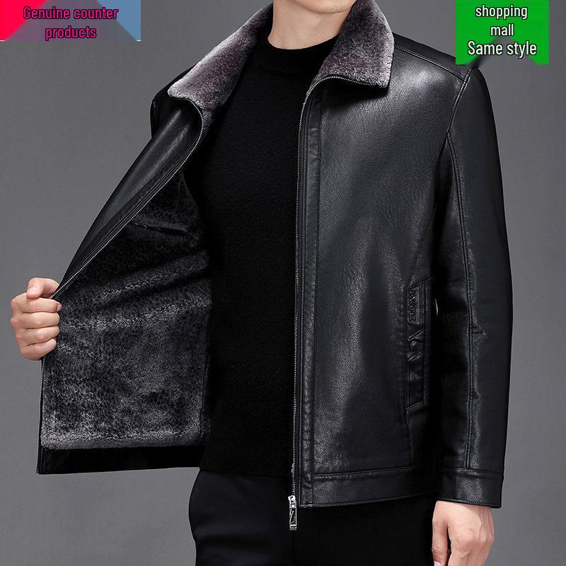 High-Quality Autumn & Winter Large Size Leather & Fur Jacket for Men