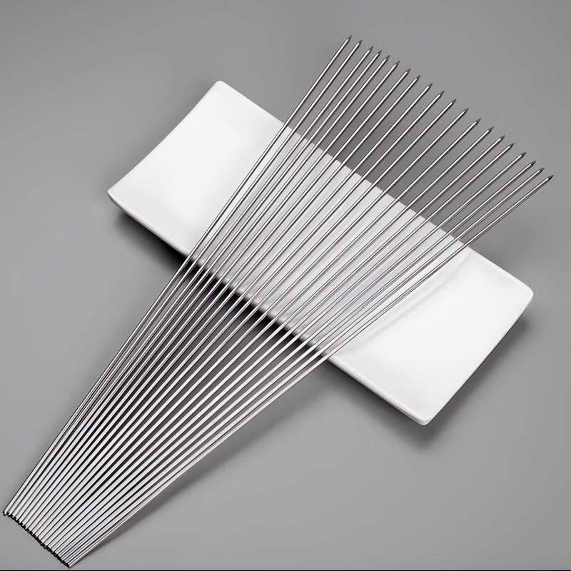 Non-Magnetic Flat BBQ Skewers 34cm (34-Pack)