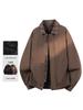 Men's Winter Two-Piece Look Plaid Lapel Cotton Jacket
