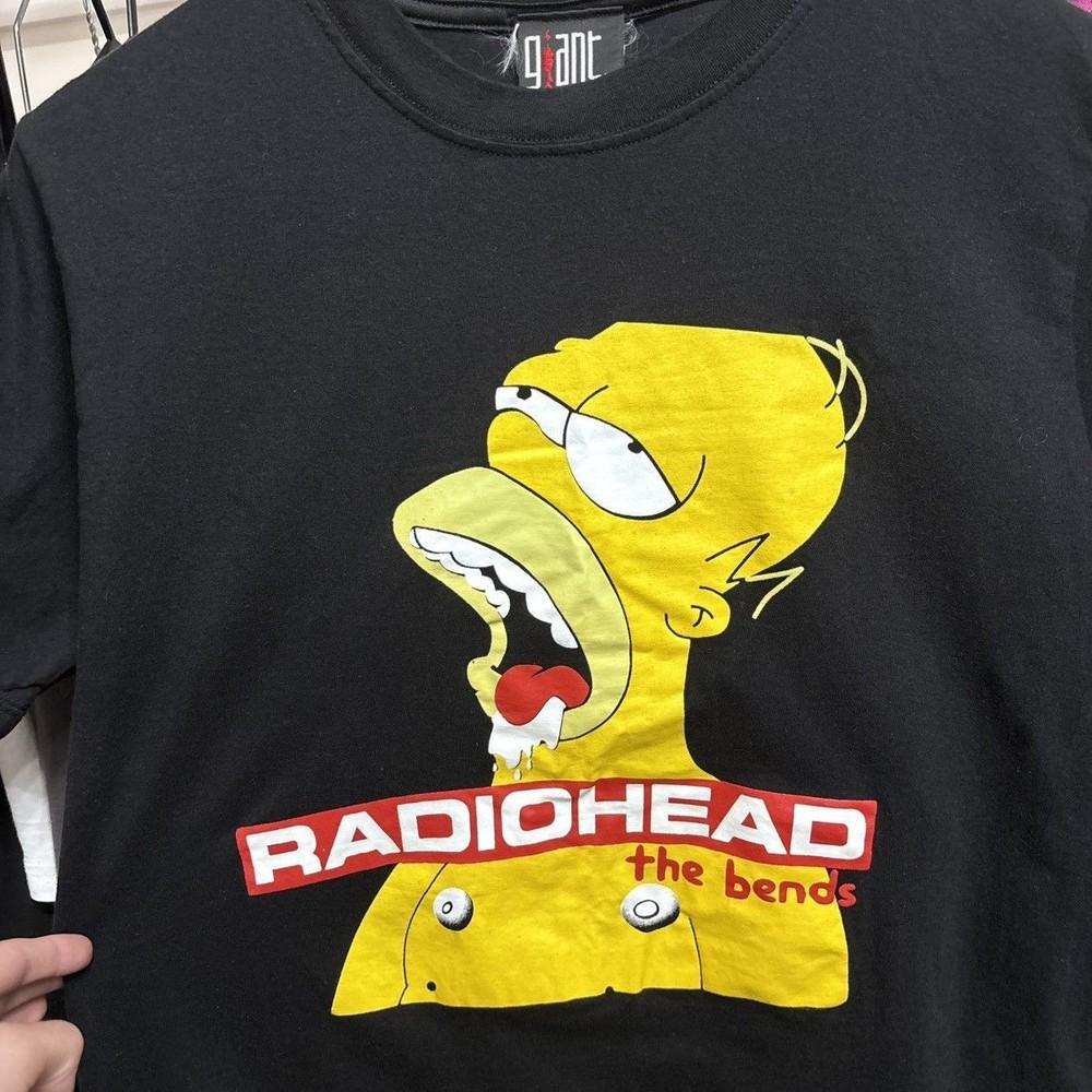 

Vintage 90#039s Radiohead Simpson Band Black Unisex Tshirt Reprint WA3886 Unisex T-Shirt L