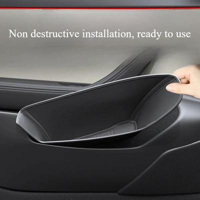 Für Tesla Model Y Juniper 2025 Autotür-Aufbewahrungstasche Nappaleder Aufbewahrungsbox Türgriff Armlehnen-Tablett Organizer Zubehör