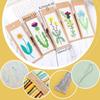 AHANDMAKER Embroidery Bookmark Set for Beginners Floral Plant Stamped Embroidery Bookmark for Starter Including Embroidery Cloth & Hoop, Thread,