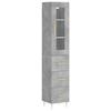 VidaXL Highboard Concrete Grey 34.5x34x180 Cm Engineered Wood 3199229