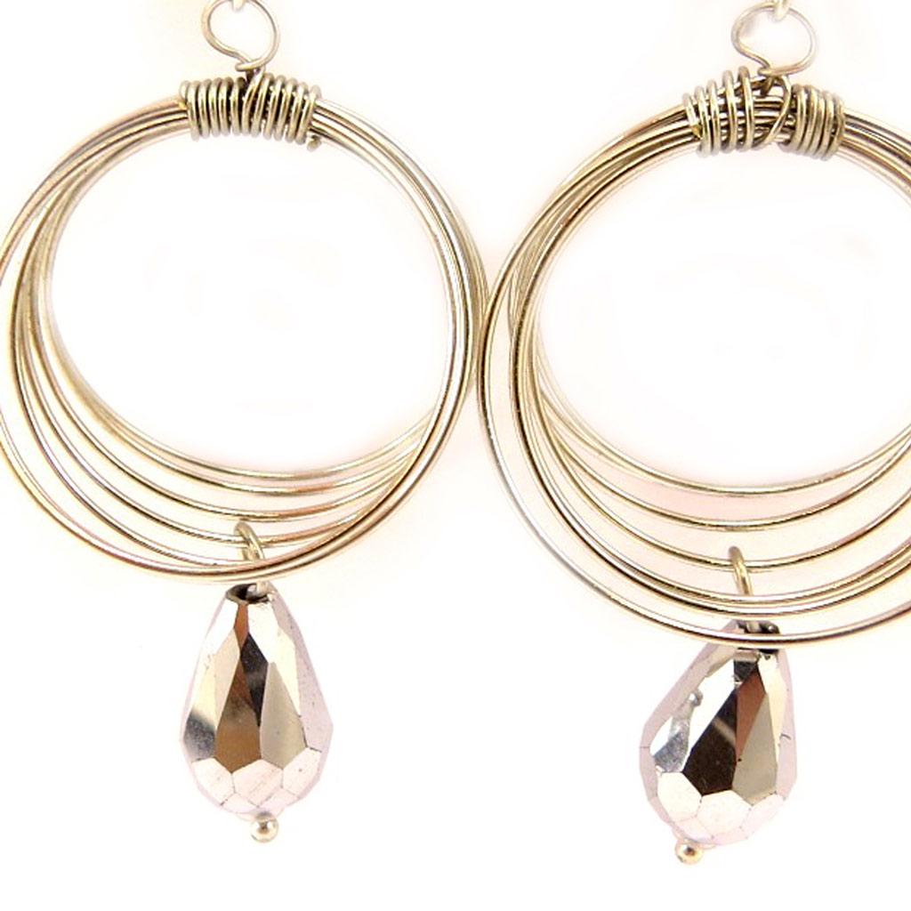 Les Trésors De Lily [L5103] - Gray 'Scarlett' Designer Earrings