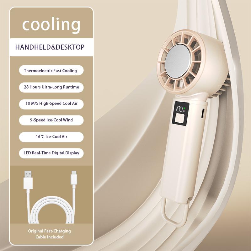 Mini Portable air Condition Cooling Fan 2000mA Lightweight USB Rechargeable Handheld Fan for Travel Outdoor