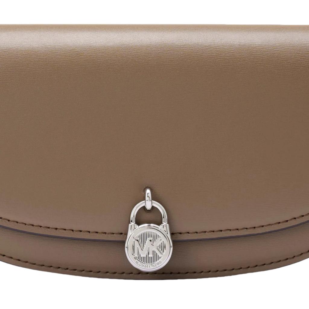 MICHAEL KORS Mila Cow Leather Saddle Bag, Shoulder Bag, Crossbody Bag Small Women's Light Taupe 35T5SIMC5L-229