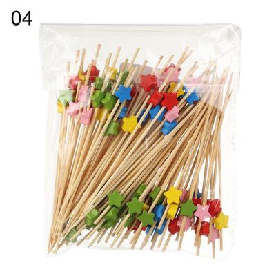 Spießsalat Gemüsesticks Salat Sandwich Zahnstocher Handgemachte Zahnstocher Lebensmittel Obst Cocktail Dekoration Bambusspieße Obstspieße