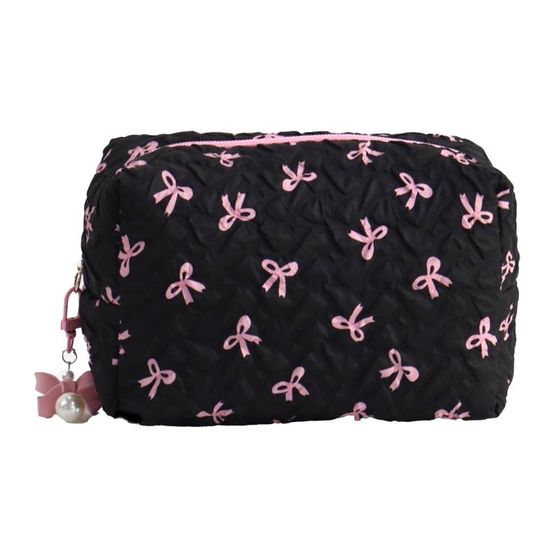 Cosmetic Bag Large Capacity Toiletry Bag Aesthetic Cosmetic Organizers Bows Makeup Bag Skincare Organisers for Women