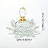 Creative Lotus Glass Perfume Bottle Crystal Decorative Desktop Decorations Home Desktop Decoration Bathroom Perfume Bottle