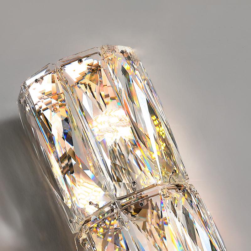 Modern High-end Crystal Wall Light Nordic Luxury Living Room Bedroom Bedside Long Wall Lamp Hotel Villa Corridor Bracket Light