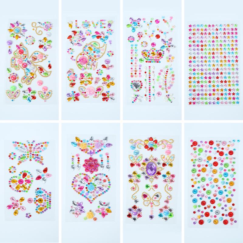 Wow Oh Custom Rhinestone Insulated Cup Stickers - DIY Decorative Crystal & Acrylic Gem Stickers for Kindergarten Crafts.