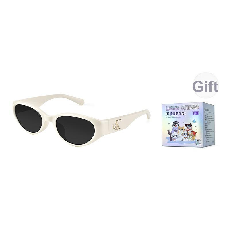 Calvin Klein Occhiali da sole Cat Eye con Grado Regolabile Occhiali da sole da donna Nero CKJ24638SLB-001