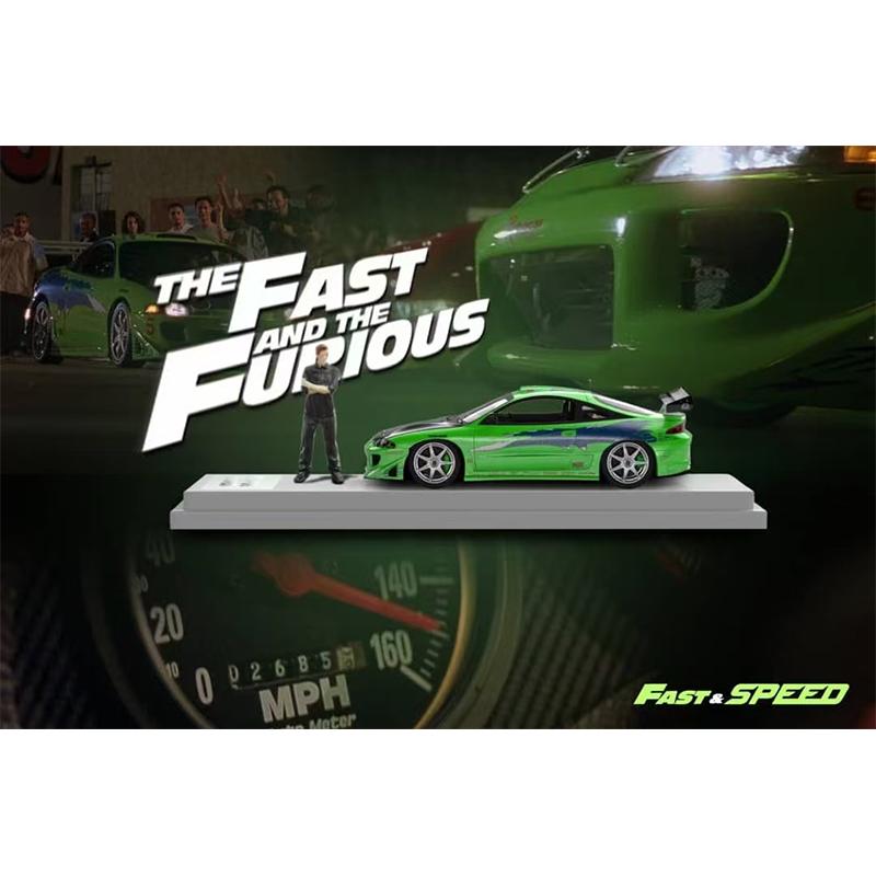 

FS In Stock 1:64 Robocar Eclipse D30 FNF Green Diecast Diorama Car Model Collection Miniature Fast Speed