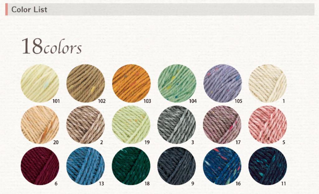 Hamanaka Hand Knitted Yarn Aran Tweed Medium Thick 1 Cream 40g 82m 5 Balls Set 2147 Sets COL. Approx.