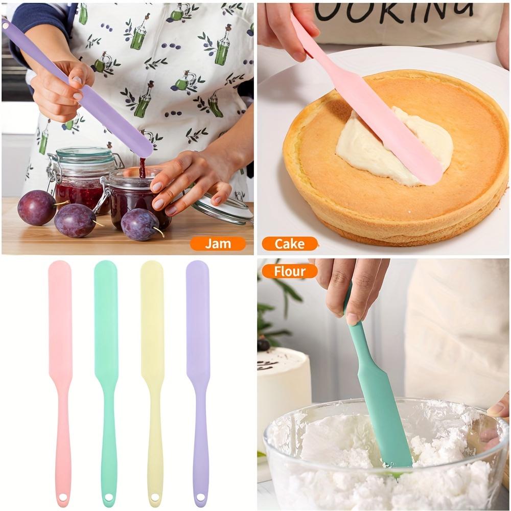 9pcs Silicone Jar Spatulas, Non-Stick Heat Resistant Cake Cream Spatulas Set, 8.3 inch Cake Cream Butter Spatulas