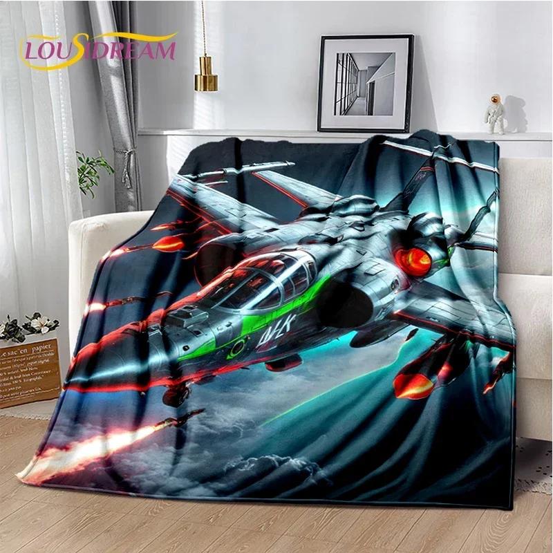 29 Style Space Spitfire Aircraft  Air Force Jet Fighter Cartoon Blanket,Soft Throw Blanket for Home Bedroom Bed Sofa Cover Child