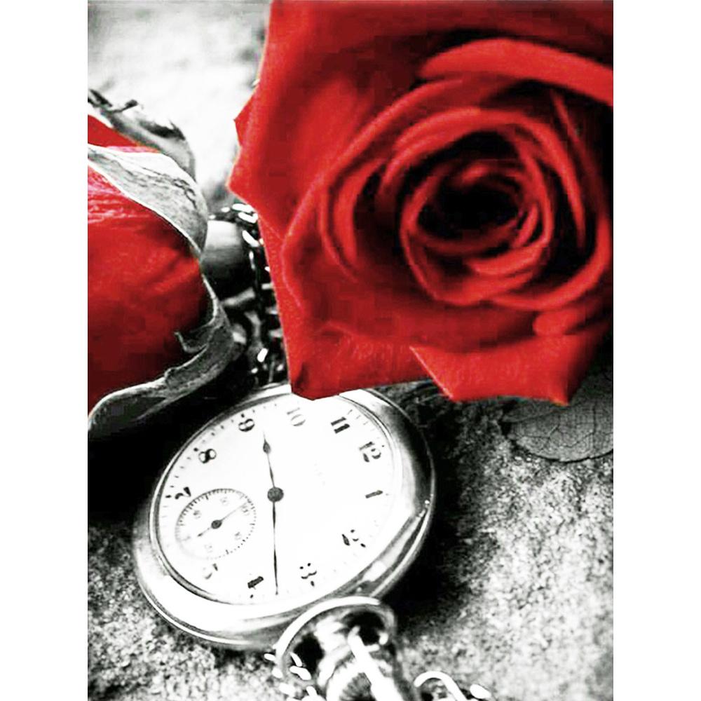 5D Diamond Painting Flower Rose Skull Art Diamond Embroidery Black and White Picture DIY Cross Stitch Set Home Decoration