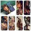 Applicable Apple Iphone13 Phone Case Sleeve Tattoo Sexy Girl Phone Case Painted Anti-Drop Small